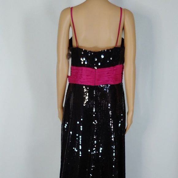 (8) NWT Tiffany A-Line Strapless Sequined Long Gown - Picture 2 of 3